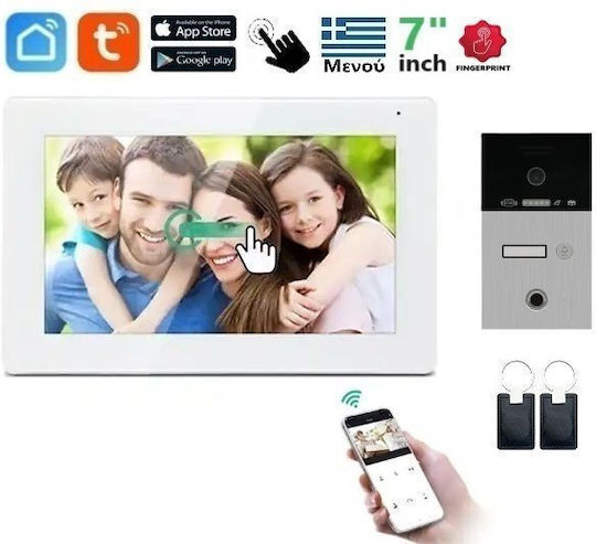 Joytimer Wireless Video Intercom Set Wi-Fi White