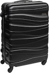 Keskor Large Travel Bag Black with 4 Wheels Height 75cm