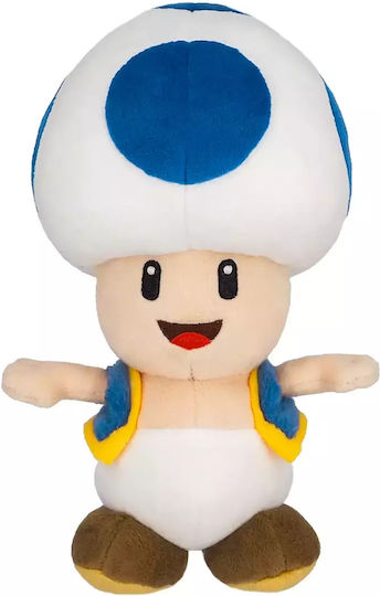 Super Mario Plüsch Super Mario Blue Toad 20 cm