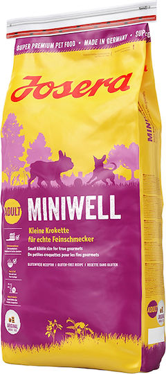 Josera Miniwell 10kg Dry Food Gluten-Free for Adult Dogs with Meat, Poultry, Rice and Tuna