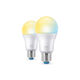 WiZ Smart Bulbs LED 8W for Socket E27 and Shape A60 Adjustable White 806lm 2pcs