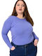 Potre Damen Langarm Pullover Lila