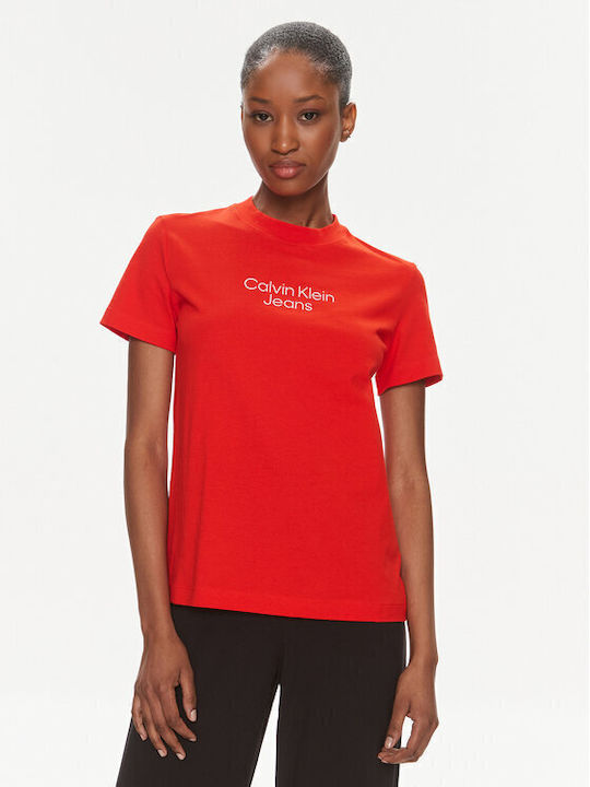 Calvin Klein Institutional Women's T-shirt Red