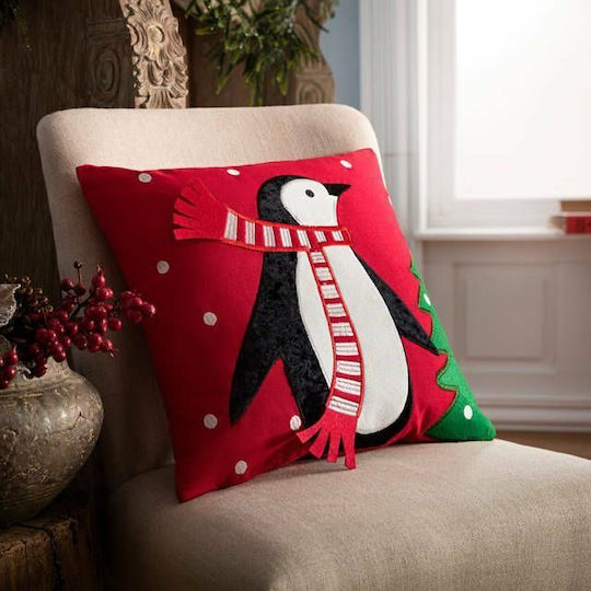 Gofis Home Weihnachtsdekorativer Kissenbezug Quadratisch