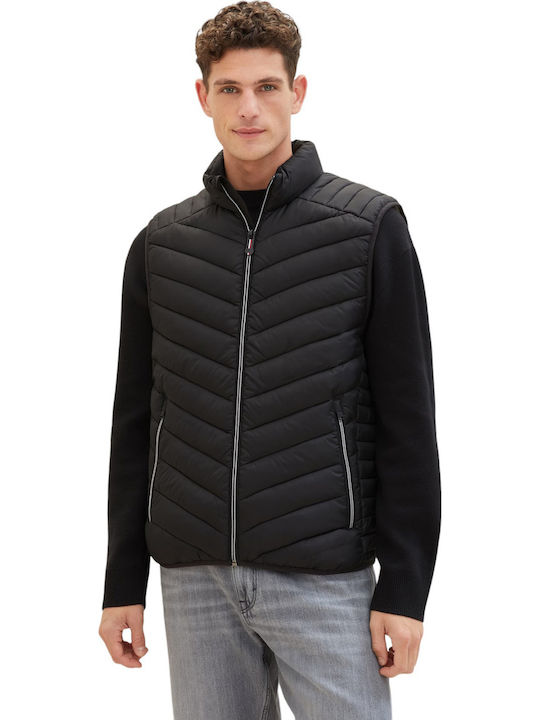 Tom Tailor Αμάνικο Μπουφάν Puffer Μαύρο