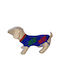 Value Imports Strickpullover Hund in Blau Farbe 20cm.