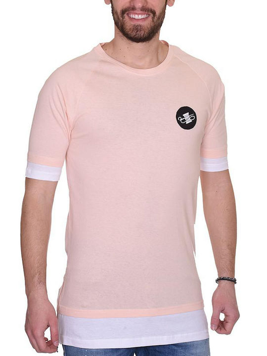 Ponte Rosso Men's Short Sleeve Blouse Pink