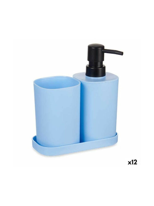 Berilo Badezimmer-Accessoire-Set Kunststoff Blau 12Stück