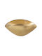 BigBuy Platou Decorativ Cristal Auriu 1buc 15x29x13buc