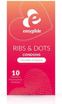 Easyglide Ribs & Dots Thin Condoms Natural 10pcs