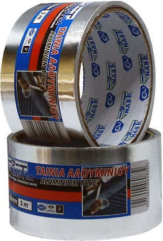 Nast S.A. Αυτοκόλλητη Ταινία Αλουμινίου Ασημί 5mx50mm