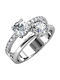 Brizzling Einzelner Steine Ringe aus Silber mit Diamant