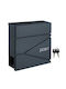 Songmics Outdoor Mailbox Metallic in Gray Color 10.5x37x37cm