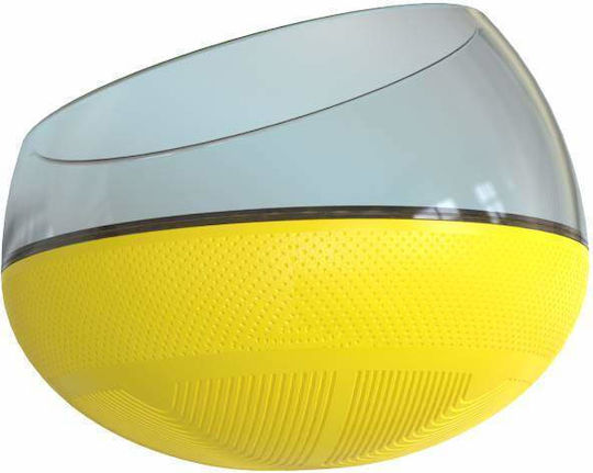 Plastic Bol Mâncare Hrănire lentă pentru Câine & Pisică în Culoare Galben
