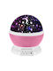 Casalux Led Rotating Kids Projector Lamp with Star Projection Pink 14x14cm