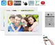Joytimer Wireless Video Intercom Set Wi-Fi White