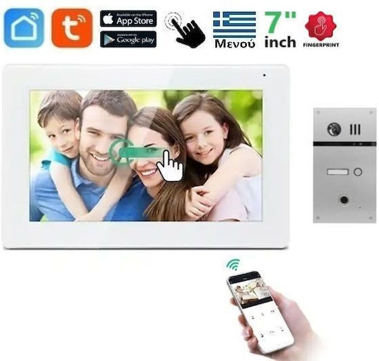 Joytimer Wireless Video Intercom Set Wi-Fi White