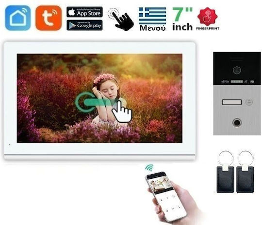 Joytimer Wireless Video Intercom Set Wi-Fi White