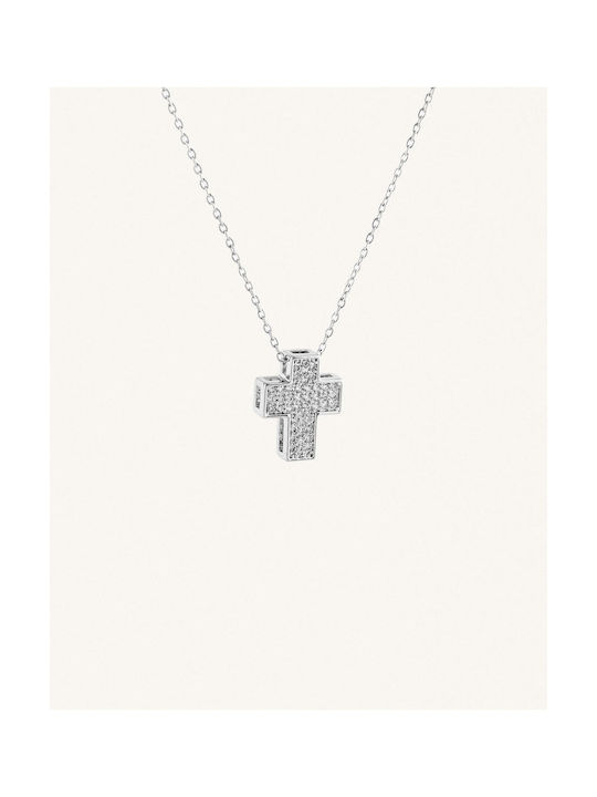 Cross from Gold Plated Steel with Chain