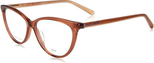 Tommy Hilfiger Women's Acetate Cat Eye Brown Prescription Eyeglass Frame TH1826 09Q