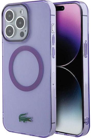 Lacoste Back Cover Plastic Purple (iPhone 15 Pro Max)