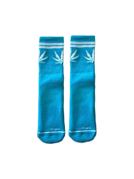 Bee. Unusual. Edition Leaf Stripes Men's Socks Island Blue