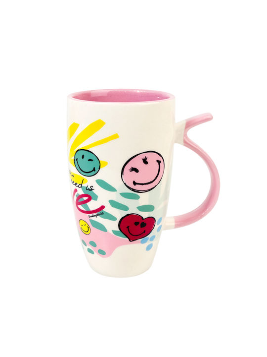 Miniso Cană Ceramică Albă 560ml 1buc