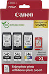 Canon PG-545 XL x2 / CL-546 XL Photo Value Pack με 3 Μελάνια Εκτυπωτή InkJet Photo Μαύρο / Πολλαπλό (Color) (8286B015)