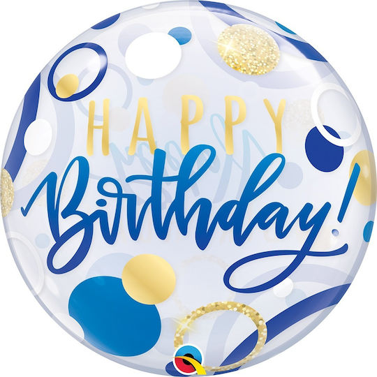 Balloon Bubble Jumbo Round Blue 56cm
