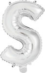 Ballon Folie Buchstabe S Silber 34cm