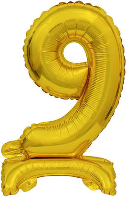 Μπαλόνι Foil Αριθμός 9 Χρυσό 38εκ.