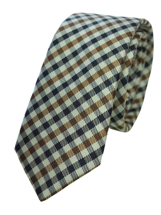 Boss Men's Tie Silk Printed in Brown Color