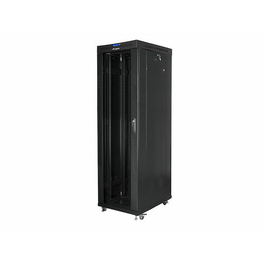 Lanberg Επιδαπέδια Καμπίνα Rack 42U 60x100x204.7cm Μαύρο FF01-6042-12B
