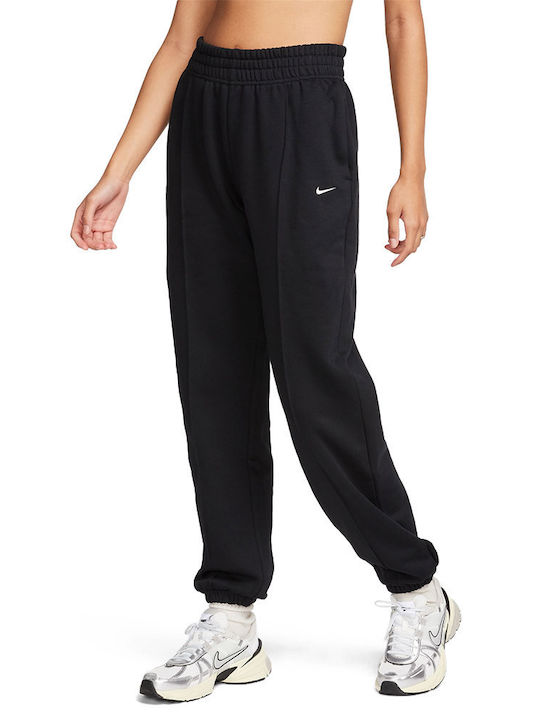 Nike W Nsw Flc Pant Παντελόνι Γυναικείας Φόρμας Μαύρο Fleece