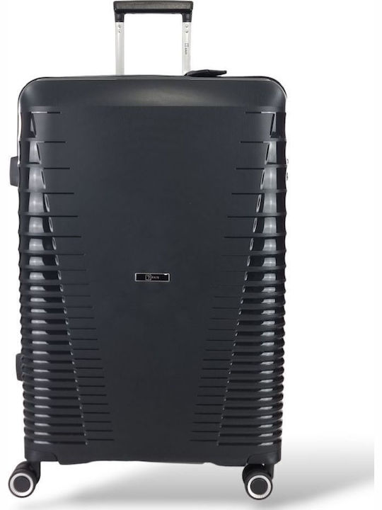 Rain Large Hard Black Suitcase With 4 Wheels He...