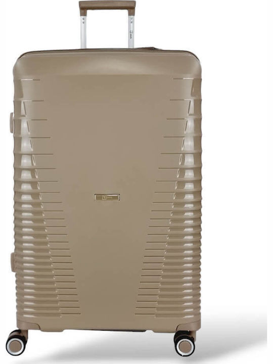 Rain Large Hard Gold Suitcase With 4 Wheels Hei...