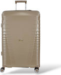 Rain Large Travel Suitcase Hard Gold with 4 Wheels Height 75cm.