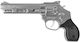 Carnival Gun Silver for Halloween made of Plastic 1pcs