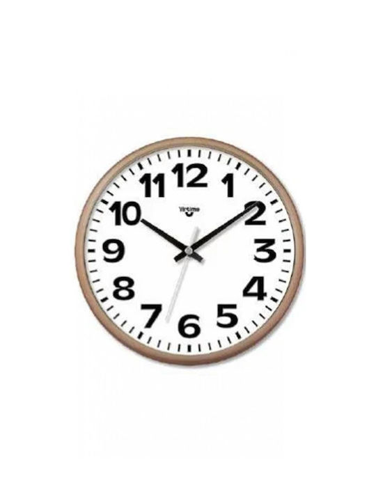 Virtime Wanduhr Hölzernes Oak Ø36cm