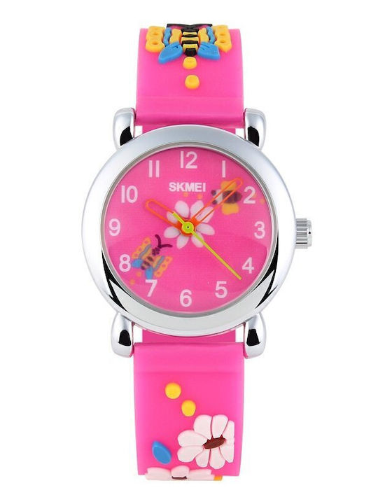 Skmei Παιδικό Αναλογικό Ρολόι Bees Pink