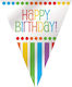 Unique Garland Flags Happy Birthday Rainbow Garland for Party in Red color 1pcs 365cm