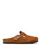 Boston Braided Anatomical Leather Women's Slippers Brown Narrow Fit