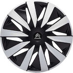 J-Tec Car Hubcap Set Lazio with Citroen Emblem 14" 4pcs Silver /Black