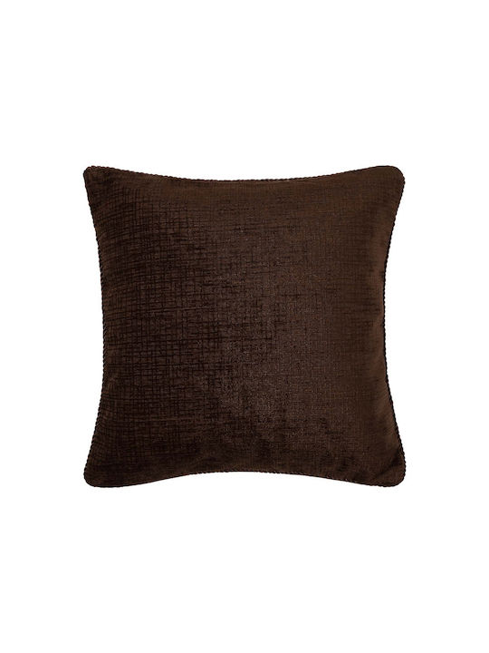 Silk Fashion Decorative Pillow Case 1307 Brown 45x45cm