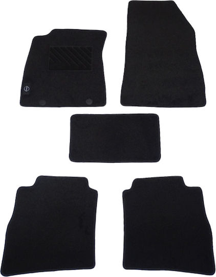 Autopataki Set of Front and Rear Mats 5pcs for Nissan Pulsar 2014-2018 Black
