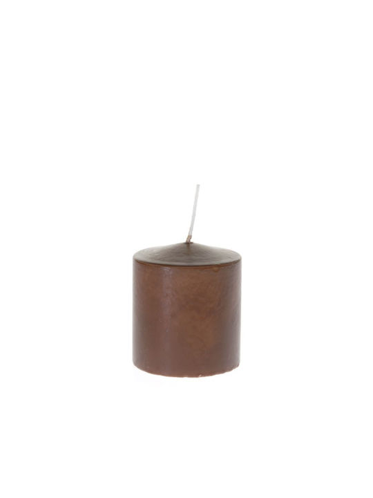 Iliadis Decorative Candle Brown 4pcs