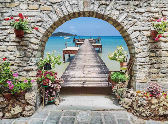 Стикер Фототапет За Стена Gate To Sea 400x250см Миещ се