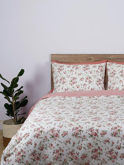 Sunshine Sheet Set with 1 Pillowcase Double 200x270cm. Cotton Feelings 929 Pink 2pcs