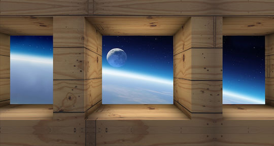 Wallpapers Window To Universe 220x135cm Washable