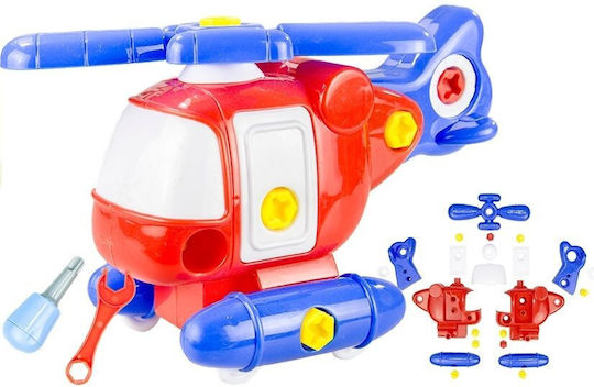 Lean Toys Kunststoff-Bauspielzeug Helicopter für Kinder ab 3+ Jahre alt Jahren